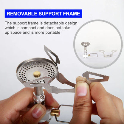 Camping Gas Mini Backpack Stove Silver