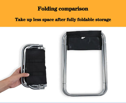 Folding Portable Outdoor Stool - Ultra-Light Bench for Travel and Camping