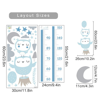 Baby Height Measurement Lion Animals Wall Sticker
