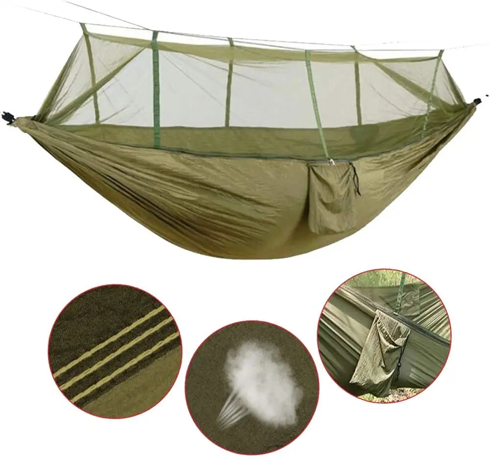 2-Person Camping Hammock with Mosquito Net
