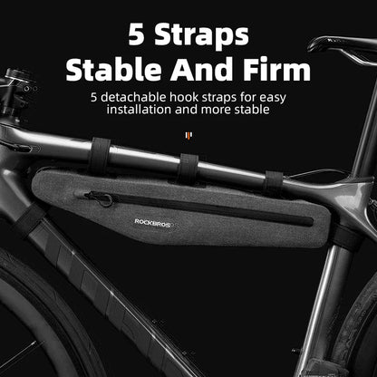 1.5L Lengthened Waterproof Triangle Bike Bag 600D Polyester Green