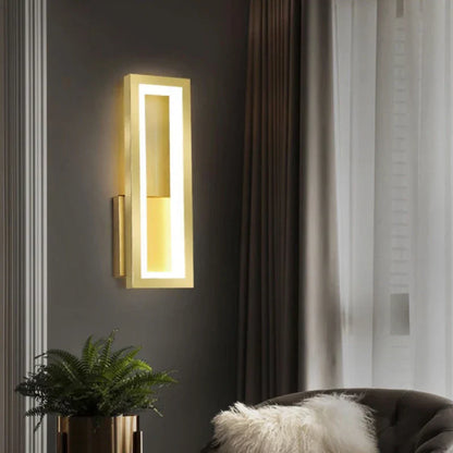 Elegant Gold Wall Lamp - Modern 17W LED Sconce for Aisle Decoration