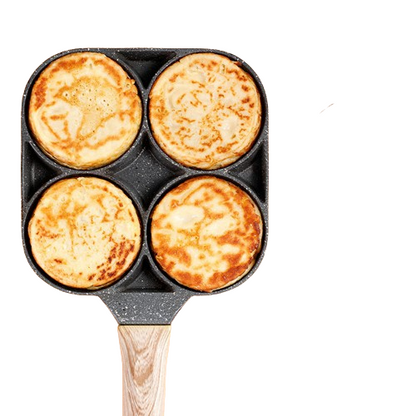 Four-hole Frying Pot Pan Thickened Omelet Pan Non-stick Egg Pancake Steak Pan Cooking Egg Ham Pans Breakfast Maker Cookware