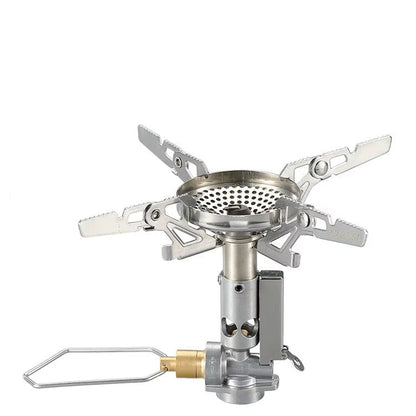 Adjustable Mini Camping Gas Stove Silver