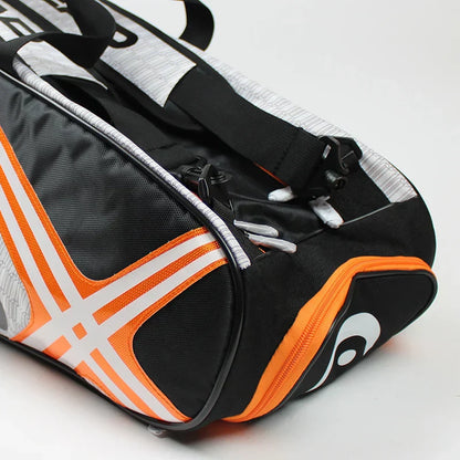 Tennis Rackets Bag Large With Separated Shoes Bag - Orange