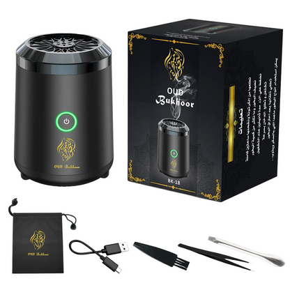 Portable Mini Incense Burner - Rechargeable USB Aroma Diffuser with Ceramic Chamber