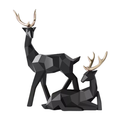 Nordic Elegance: White Resin Deer Statue for Chic Home Decor