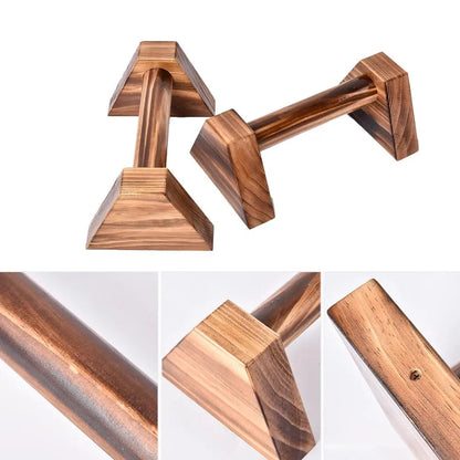 Wooden Push-Up Stands - Gym Exercise Bars for Chest Training