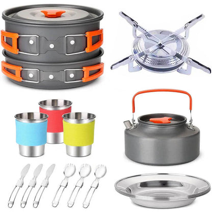 Camping Cookware Kit Orange
