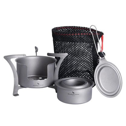 Titanium Multi-Fuel Camping Stove Grey