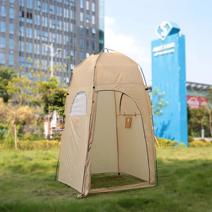 Portable Outdoor Privacy Tent Pop-Up Shower And Toilet Shelter Khaki