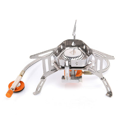 Camping Wind Proof Gas Burner Outdoor Strong Fire Stove Heater Tourism Equipment Supplies Tourist Kitchen Survival Trips