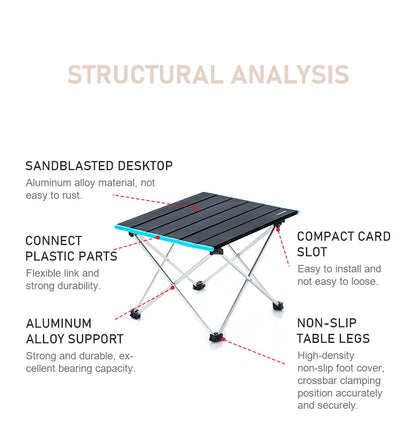 Ultralight Camping Table - Portable Mini Table for Backpacking and Outdoor Activities