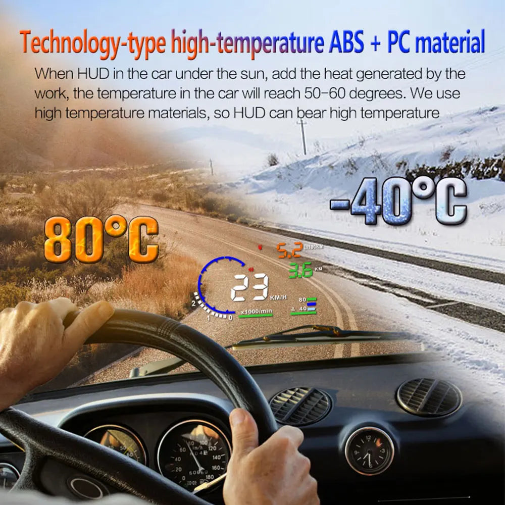ADQ 5.5 OBD2 HUD A8 Digital Head-Up Display Speedometer Black