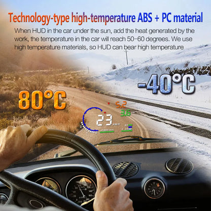 ADQ 5.5 OBD2 HUD A8 Digital Head-Up Display Speedometer Black