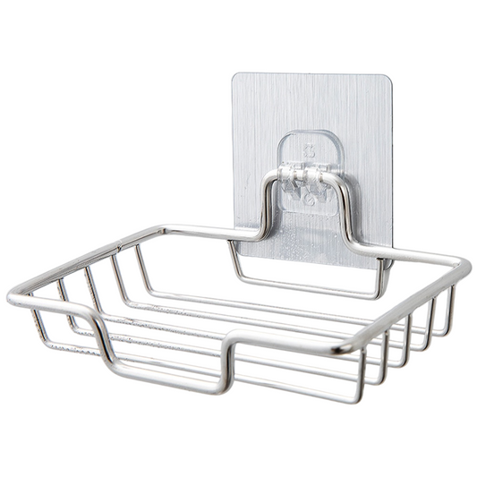 High Quality Soap Rack Wall Mounted Soap Holder Stainless Steel Soap Sponge Dish Bathroom Accessories Soap Dishes Self Adhesive
