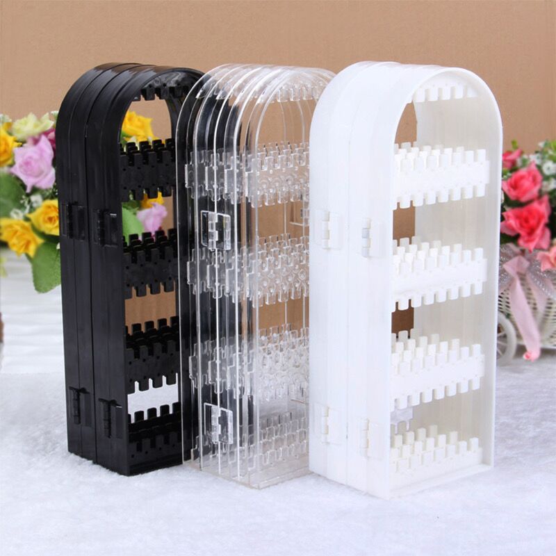 Earring Storage Box Jewelry Organizer Necklace Display Rack Foldable Holder Storage Cabinet Plastic Box 4 Doors 240 Holes Large