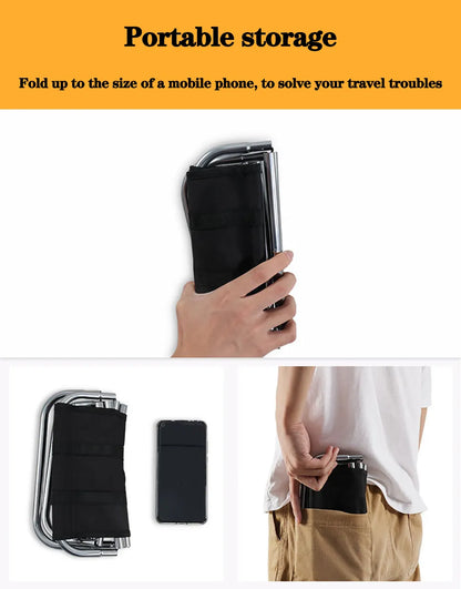 Folding Portable Outdoor Stool - Ultra-Light Bench for Travel and Camping