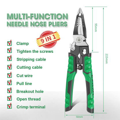 Multifunctional Electrician Long Nose Pliers