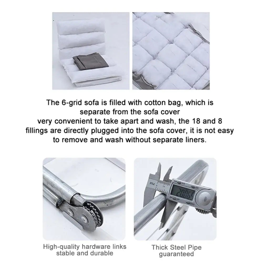 Adjustable Floor Gaming Sofa Chair - Padded Lounger with Back Support