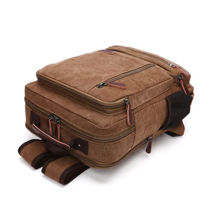 Unisex Large Capacity Vintage Canvas Travel Backpack