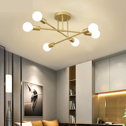 Modern Long Pole Rotating Ceiling Lamp