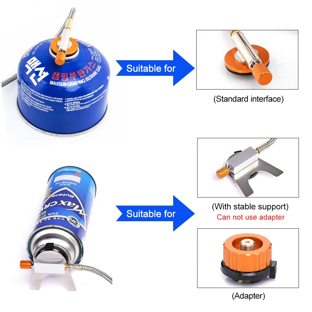 Portable Camping Gas Stove Silver