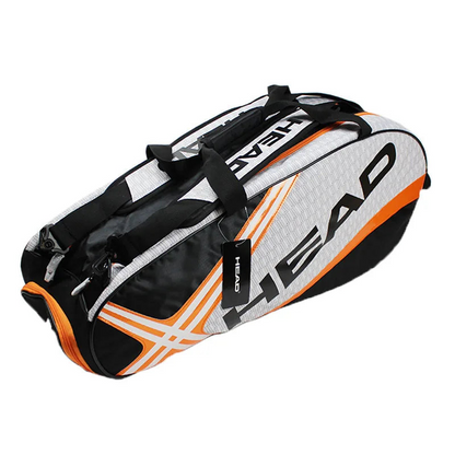 Tennis Rackets Bag Large With Separated Shoes Bag - Orange