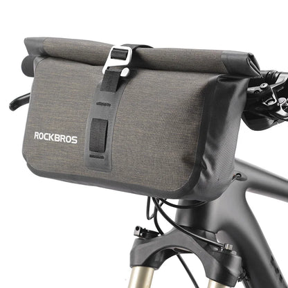5–6L Waterproof Handlebar Bike Bag Front Frame Trun Grey