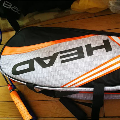 Tennis Rackets Bag Large With Separated Shoes Bag - Orange