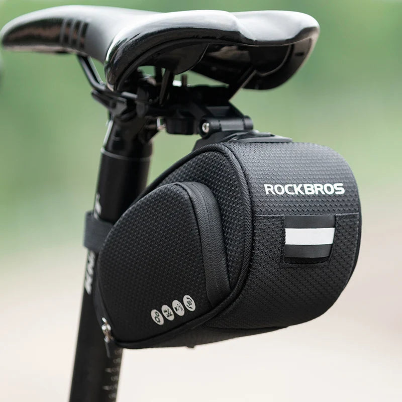 Rainproof Shockproof Bike Saddle Seatpost Bag Black