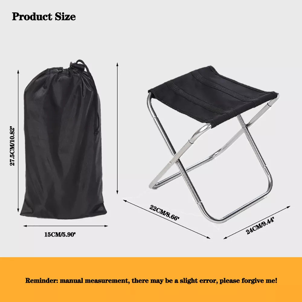 Folding Portable Outdoor Stool - Ultra-Light Bench for Travel and Camping