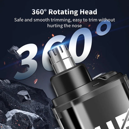 Rechargeable Electric Nose Ear Hair Trimmer Mini Pocket Sized Blue