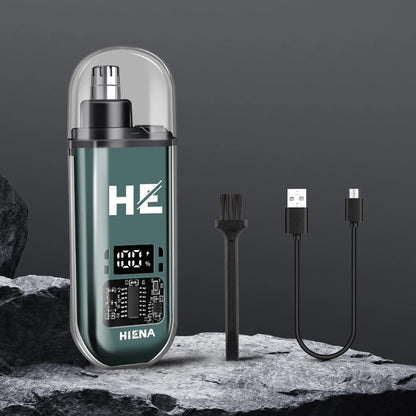 Rechargeable Electric Nose Ear Hair Trimmer Mini Pocket Sized Blue