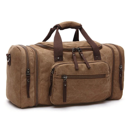 Canvas Travel Bag Carry-On Coffee Brown