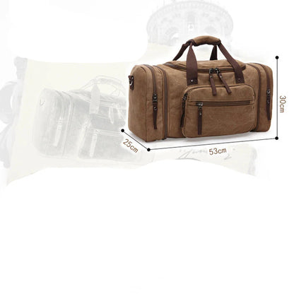 Canvas Travel Bag Carry-On Coffee Brown