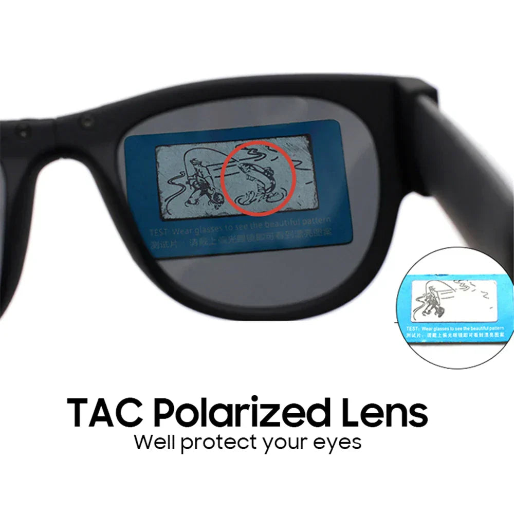 Men's Polarized Folding Sunglasses with Novelty Mirror