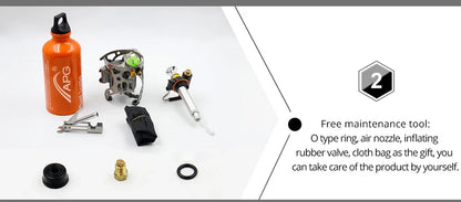 Gasoline Multi-Oil Camping Stove Silver