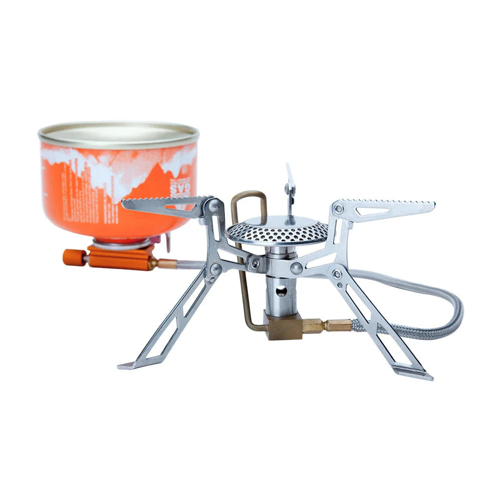 Camping Gas Stove 2800W Dual-Channel Silver