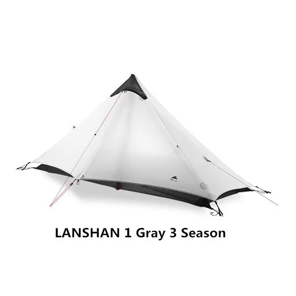 1-Person Rodless Camping Tent 3-Season Gray