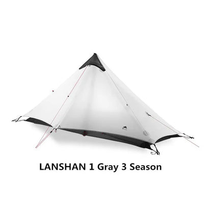 1-Person Rodless Camping Tent 3-Season Gray