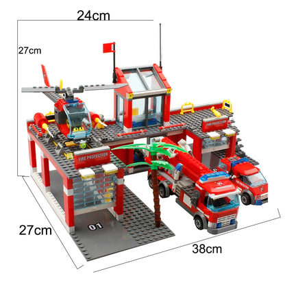 Fire Station Building Blocks Set for Kids (756pcs)