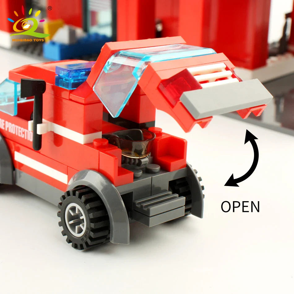 Fire Station Building Blocks Set for Kids (756pcs)