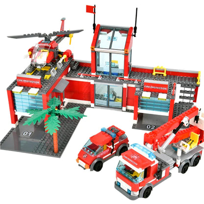 Fire Station Building Blocks Set for Kids (756pcs)