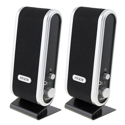 6W USB Wired Stereo Speakers for PC Laptop (White)