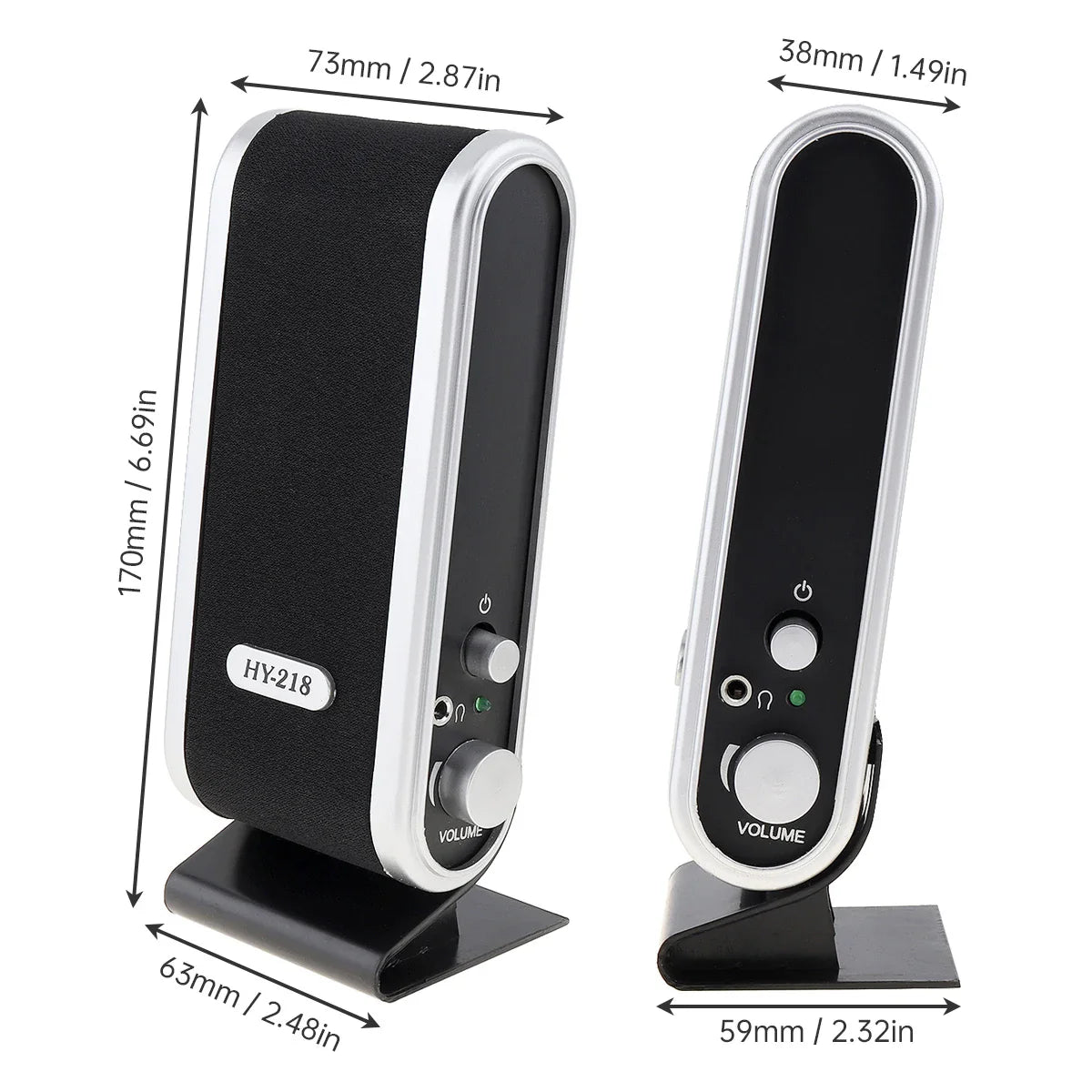 6W USB Wired Stereo Speakers for PC Laptop (White)