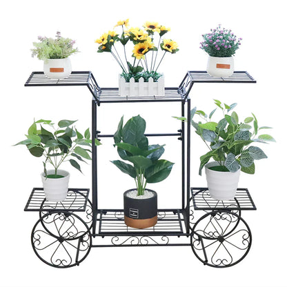 Large Metal Plant Stand Indoor 6 Tier Garden Cart