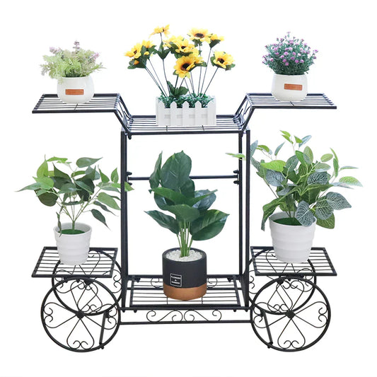 Large Metal Plant Stand Indoor 6 Tier Garden Cart