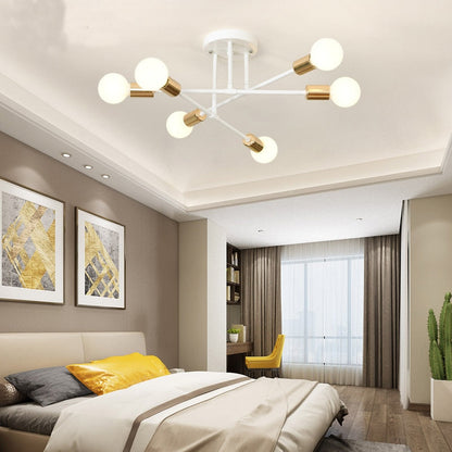 Modern Long Pole Rotating Ceiling Lamp