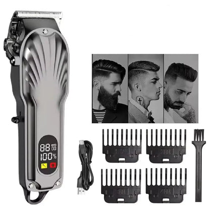 Hair Clipper And Beard Trimmer USB Cordless Tool for Men Black